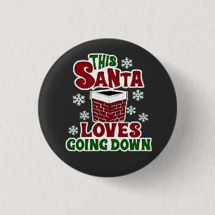 Deze kerstman houdt ervan om met kerst naar benede ronde button 3,2 cm