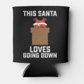 Deze kerstman houdt van grappige kerstmis. blikjeskoeler (Voorkant)