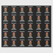 Deze kerstman houdt van grappige kerstmis. cadeaupapier (Vlak)