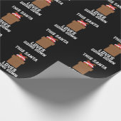 Deze kerstman houdt van grappige kerstmis. cadeaupapier (Hoek)