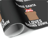 Deze kerstman houdt van grappige kerstmis. cadeaupapier (Rol Hoek)