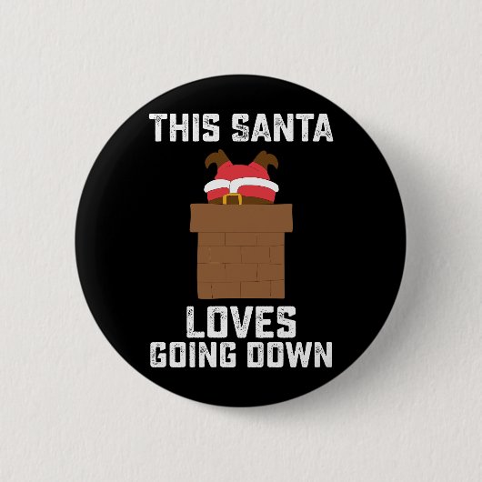 Deze kerstman houdt van grappige kerstmis. ronde button 5,7 cm (Voorkant)