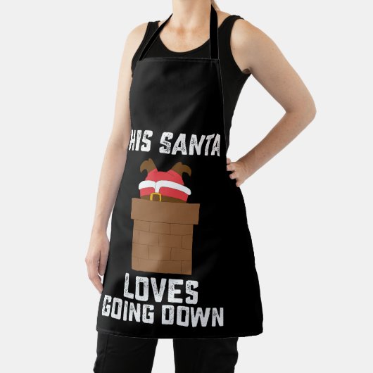 Deze kerstman houdt van grappige kerstmis. schort (Insitu)