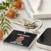 Deze kerstman houdt van grappige kerstmis. sleutelhanger (Voorkant Rechts)