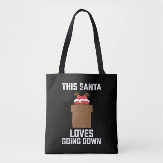 Deze Kerstman is dol op het doen van grappige Kers Tote Bag (Voorkant)