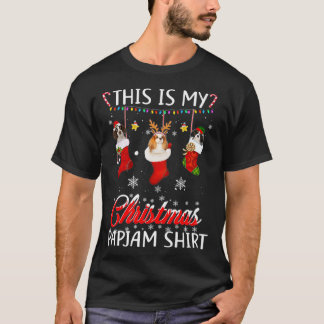Deze kerstpajama Cavalier koning in sokken T-shirt