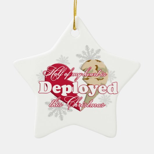 Deze kerstStar-versiering implementeren Keramisch Ornament (Voorkant)