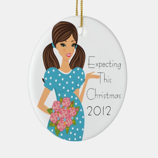 Deze kerstversiering verwachten keramisch ornament (Rechts)