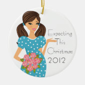 Deze kerstversiering verwachten keramisch ornament (Voorkant)