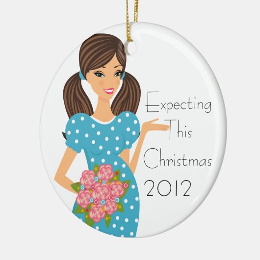 Deze kerstversiering verwachten keramisch ornament (Links)