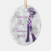Deze kerstversiering verwachten keramisch ornament (Rechts)