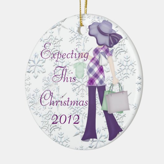 Deze kerstversiering verwachten keramisch ornament (Links)