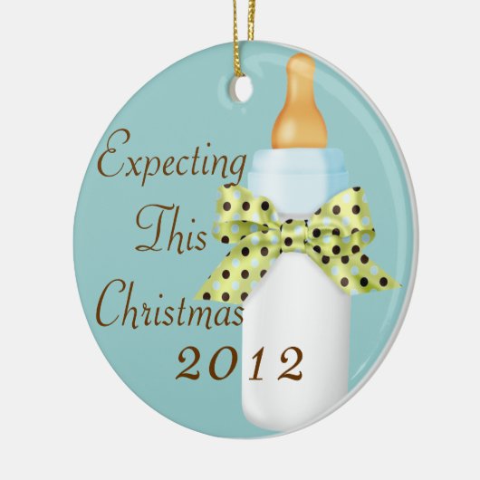 Deze kerstversiering verwachten keramisch ornament (Links)