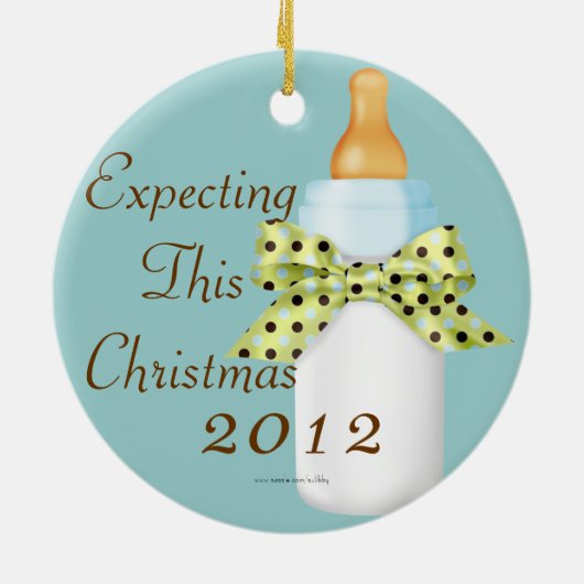 Deze kerstversiering verwachten keramisch ornament (Achterkant)