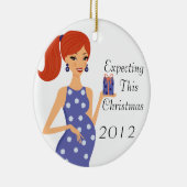 Deze kerstversiering verwachten keramisch ornament (Rechts)