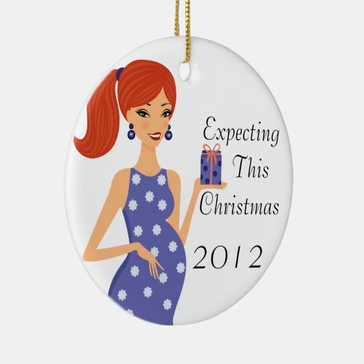 Deze kerstversiering verwachten keramisch ornament (Rechts)