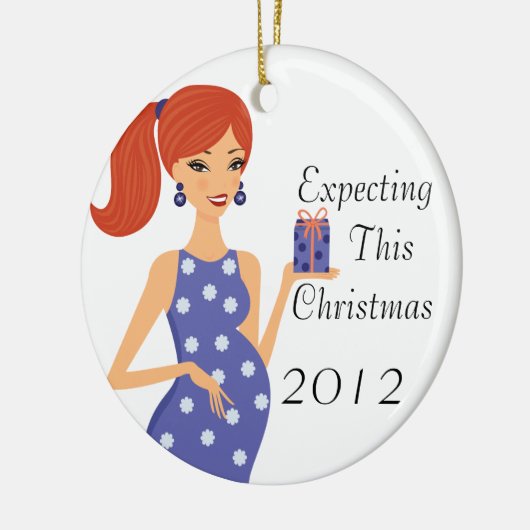 Deze kerstversiering verwachten keramisch ornament (Links)