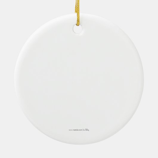 Deze kerstversiering verwachten keramisch ornament (Achterkant)