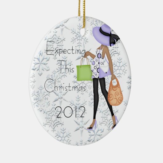 Deze kerstversiering verwachten keramisch ornament (Rechts)