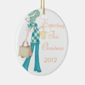 Deze kerstversiering verwachten keramisch ornament (Rechts)