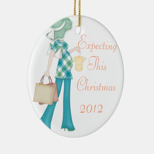 Deze kerstversiering verwachten keramisch ornament (Rechts)