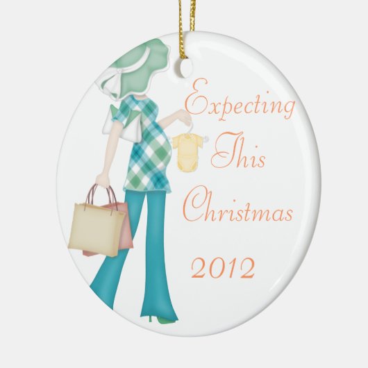 Deze kerstversiering verwachten keramisch ornament (Links)