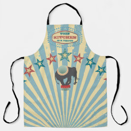 Deze keuken is een cirkelvormige  olifant gestript schort