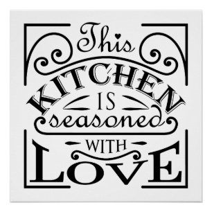 Deze keuken is gekruid met het ontwerp van het poster