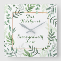 Deze keuken is gekruid met Love Wall Clock