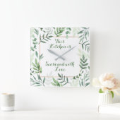 Deze keuken is gekruid met Love Wall Clock Vierkante Klok (Huis)