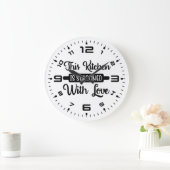 Deze keuken is met liefde bedekt grote klok (Huis)