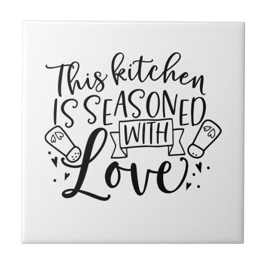 Deze keuken is met liefde bedekt      tegeltje (Voorkant)