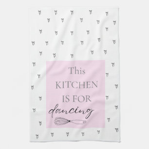 Deze Keuken Is Om Te Dansen Roze Keukenhanddoek
