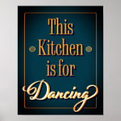 Deze keuken is voor Dancing, Schattigee Keuken Quo Poster (Voorkant)