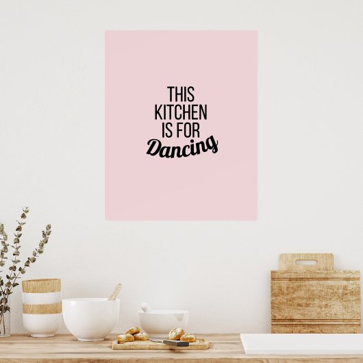 Deze keuken is voor dansen inspirerend citaat poster (Keuken)