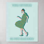 Deze keuken is voor Dansend Green Woman Poster (Voorkant)