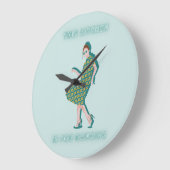 Deze keuken is voor Dansend Green Woman Poster Grote Klok (Hoek)