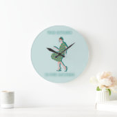 Deze keuken is voor Dansend Green Woman Poster Grote Klok (Huis)