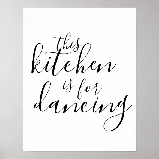 Deze keuken is voor dansende typografie poster (Voorkant)