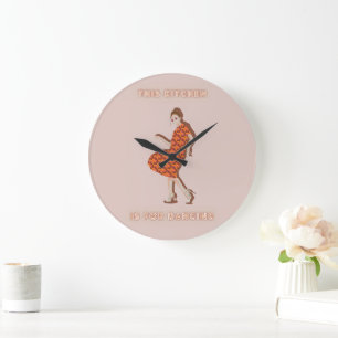Deze keuken is voor het dansen van Oranje Poster Grote Klok
