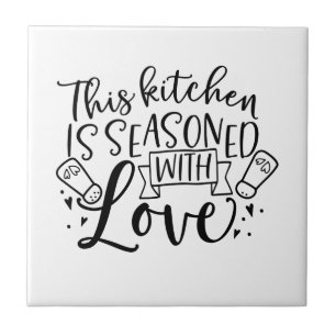 Deze keuken wordt met liefde bezoedeld      tegeltje
