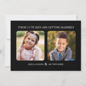 Deze Kinder kinderen trouwen op foto's uit hun kin Kaart (Voorkant)