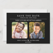 Deze Kinder kinderen trouwen op foto's uit hun kin Magnetische Uitnodiging (Voorkant)