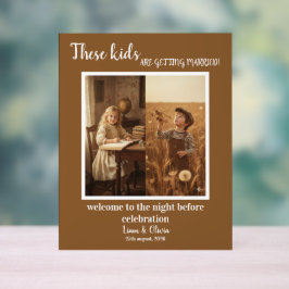 Deze kinderen gaan trouwen bord,Repetitie diner Acryl Bord
