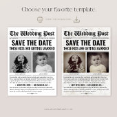 Deze Kinderen gaan trouwen met de trouwkrant Feestdagenkaart