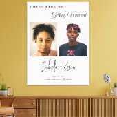 Deze kinderen gaan trouwen Oefen diner Canvas Afdruk (Insitu (Woonkamer))