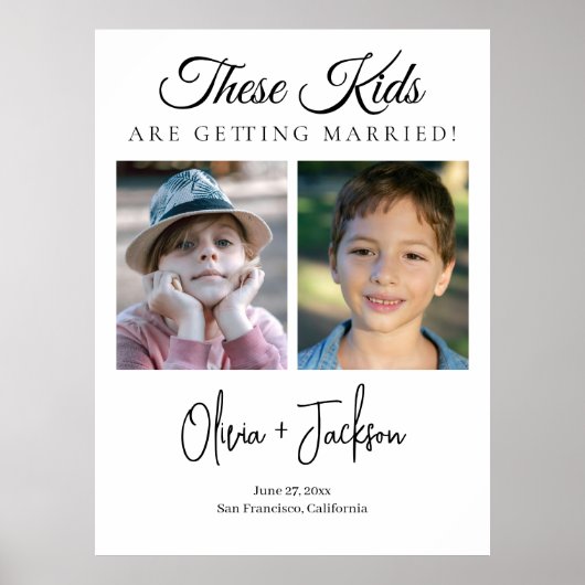 Deze kinderen gaan trouwen Oefenavond diner Poster (Voorkant)