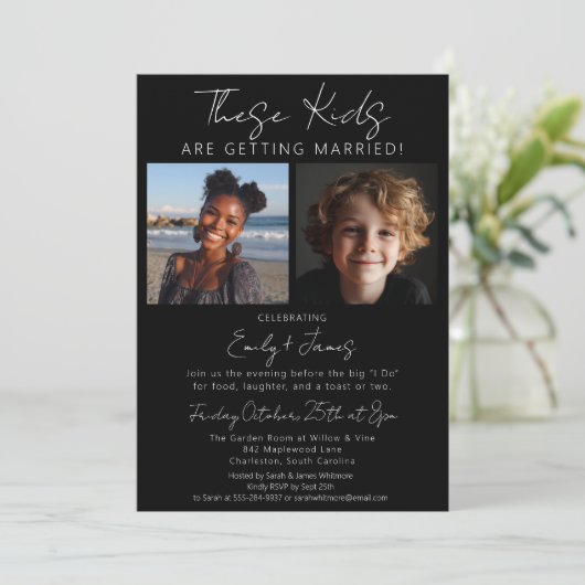 Deze Kinderen gaan trouwen tijdens het repetitiedi Kaart (Staand voorkant)