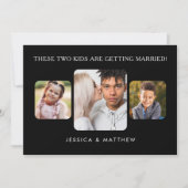 Deze Kinderen trouwen 3 foto's Kaart (Voorkant)