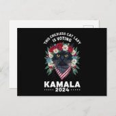 Deze kinderloze Cat Lady Dames stemt Kamala Briefkaart (Voorkant / Achterkant)
